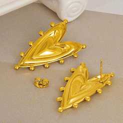 304 Stainless Steel Heart Stud Earrings&nbsp;SV2118-2