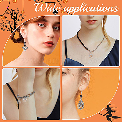 54Pcs 9 Styles Halloween Jewelry Tibetan Style Alloy Pendants&nbsp;FIND-SC0004-40