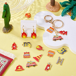 30Pcs 15 Styles Alloy Enamel Pendants&nbsp;FIND-TA0009-87