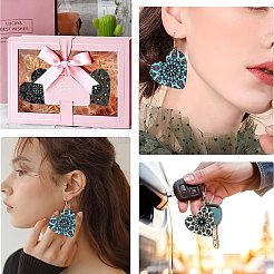 30Pcs 5 Colors Printed Natural Basswood Pendants&nbsp;WOOD-CJ0001-85