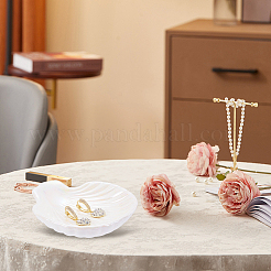 Shell Shaped Porcelain Jewelry Storage Display Trays for Rings&nbsp;AJEW-SP0006-06A-01