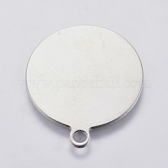 Tarnish Resistant 201 Stainless Steel Stamping Blank Tag Pendants&nbsp;STAS-P225-038P