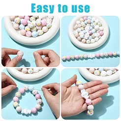 70Pcs 8 Styles Food Grade Eco-Friendly Silicone Beads&nbsp;SIL-YW0002-46