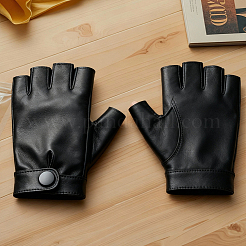 PU Leather Half-finger Gloves&nbsp;AJEW-WH20070-269B