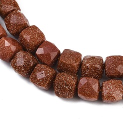 Synthetic Goldstone Beads Strands&nbsp;G-H078-C36-6mm