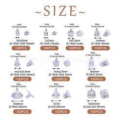 1000Pcs 10 Styles Rubber & Silicone & Plastic Ear Nuts&nbsp;KY-TA0001-21