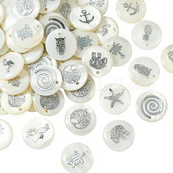 Natural Freshwater Shell Pendants&nbsp;SHEL-CJ0001-05
