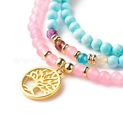 Stone Stretch Bracelets Set&nbsp;BJEW-JB07332