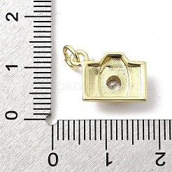 Brass Micro Pave Cubic Zirconia Pendants&nbsp;KK-Q098-36G-B01