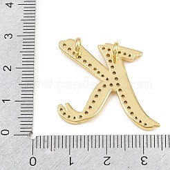 Brass Micro Pave Clear Cubic Zirconia Pendants&nbsp;CU-CBA8481-01G-K