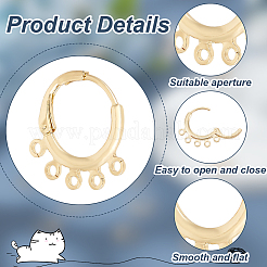 10 Pairs Brass Leverback Earring Findings&nbsp;KK-BC0013-34