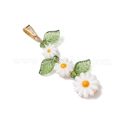 Natural Freshwater Shell Enamel Pendants&nbsp;PALLOY-JF03481-02