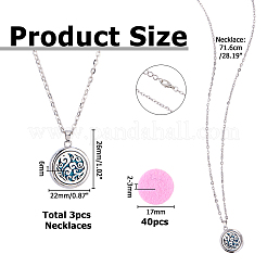 Alloy Adjustable Hollow Flat Round Essential Oil Diffuser Slider Bracelets & Pendant Necklaces Making Kits&nbsp;DIY-HS0002-65A
