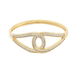 Rack Plating Brass Micro Pave Clear Cubic Zirconia Bangles for Women&nbsp;BJEW-G730-02G