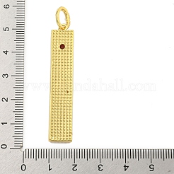 Real 18K Gold Plated Brass Micro Pave Cubic Zirconia Pendants&nbsp;KK-R159-07E-G