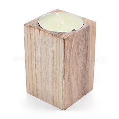 Natural Wood Candle Holder&nbsp;LS-AJEW-T002-01