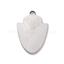 Non-Tarnish 304 Stainless Steel Pendant Cabochon Settings&nbsp;STAS-E169-28P