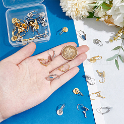 40Pcs 2 Colors 304 Stainless Steel Leverback Earring Findings&nbsp;KK-UN0002-07