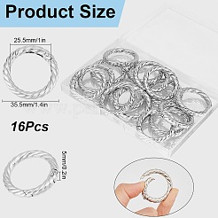16Pcs Zinc Alloy Spring Gate Rings&nbsp;FIND-SP0001-09