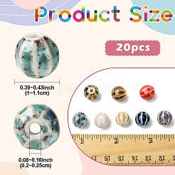20Pcs Handmade Porcelain Beads&nbsp;PORC-YW0001-39A