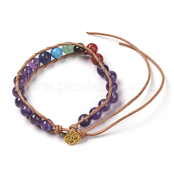 Natural Amethyst Cord Beaded Bracelets&nbsp;BJEW-E351-02E