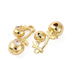 Brass Micro Pave Cubic Zirconia Pendants&nbsp;KK-F895-18D-G