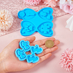 2Pcs 2 Styles Heart Pendant DIY Silicone Molds&nbsp;DIY-TA0009-27