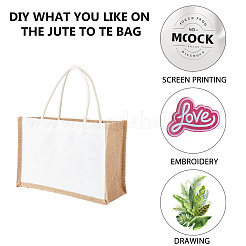 Linen Cloth Tote Bags&nbsp;ABAG-WH0045-102