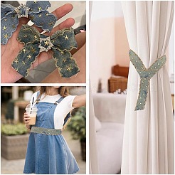 Star Bronzing Denim Polyester Ribbon&nbsp;PW-WGCF3C2-02