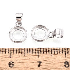 925 Sterling Silver Pendant Cabochon Settings&nbsp;STER-N016-87A-P