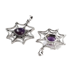 Natural Amethyst Spider Web Pendants&nbsp;X-G-Q163-09AS-08