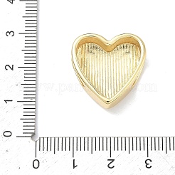 Heart Brass Slide Charms&nbsp;KK-P349-18B-G