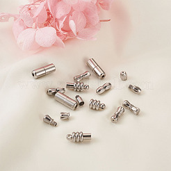 16Sets 4 Style 304 Stainless Steel Screw Clasps&nbsp;STAS-FW0001-08P