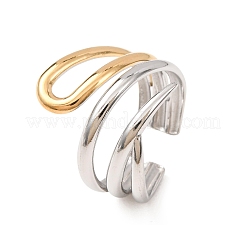 Two Tone 304 Stainless Steel Cuff Open Rings&nbsp;SA-CBA751F-03GP
