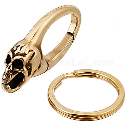 Skull Brass Lobster Claw Clasps&nbsp;KK-WH20002-20A