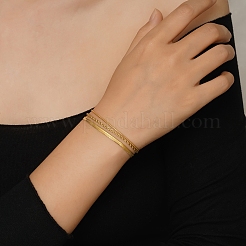 Stylish Stainless Steel Triple-layer Bracelets&nbsp;OB2318-2