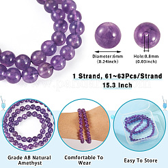 Natural Amethyst Beads Strands&nbsp;G-TA0002-57B