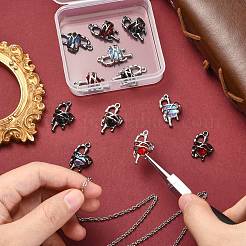 12Pcs 6 Colors Resin Rhinestone Pendants&nbsp;RB-CJ0001-09