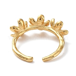 304 Stainless Steel Flower Open Cuff Ring Findings&nbsp;STAS-K263-04G