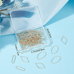 60Pcs 3 Style Plated Brass Linking Rings&nbsp;KK-BBC0003-08
