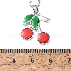 Brass Enamel Pendant Necklaces&nbsp;SA-CBA7E55-01P