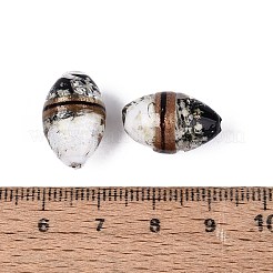 Luminous Handmade Gold Sand Lampwork Beads&nbsp;FOIL-N035-01C