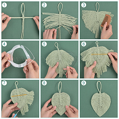 Acrylic Knitting & Macrame Feather Tassel Tool&nbsp;DIY-WH0453-81A
