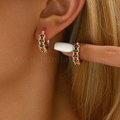 Elegant Classic Hollow Irregular Brass Hoop Earrings&nbsp;LF2234