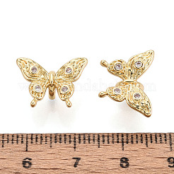 Brass Micro Pave Cubic Zirconia Beads&nbsp;KK-N276-07G