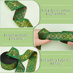 14M 2 Colors Ethnic Style Embroidery Polyester Ribbons&nbsp;OCOR-PH0002-05