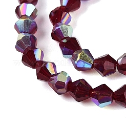 AB Color Plated Transparent Glass Beads Strands&nbsp;GLAA-G127-01J