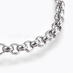 Tarnish Resistant 304 Stainless Steel Rolo Chain Bracelets&nbsp;BJEW-P239-02B