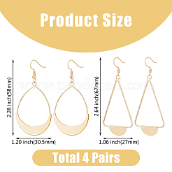 4 Pairs 4 Style Alloy Dangle Earrings for Women&nbsp;EJEW-FI0002-82