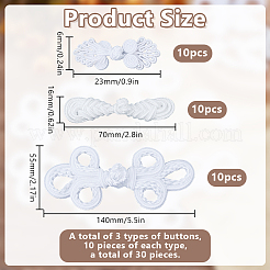 30 Pairs 3 Styles Handmade Chinese Frogs Knots Buttons Sets&nbsp;BUTT-DR0001-07